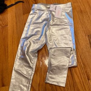 J crew crewtcut silver leggings